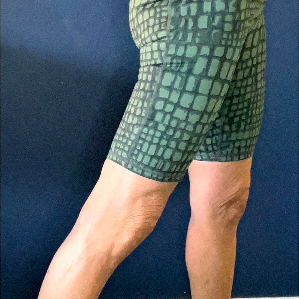Longer patterned biking shorts